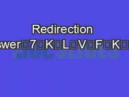 Redirection on No Answer�7�K�L�V�F�K�D�S�W&