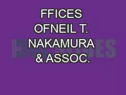 FFICES OFNEIL T. NAKAMURA & ASSOC.