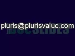 pluris@plurisvalue.com