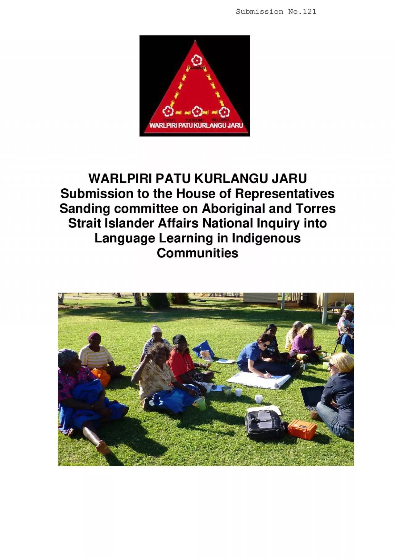 PDF-WARLPIRI PATU KURLANGU JARU Submission to the House of Representative