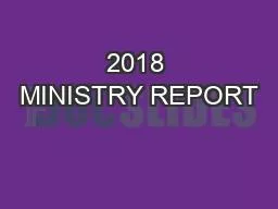 2018 MINISTRY REPORT