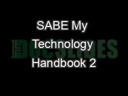 SABE My Technology Handbook 2