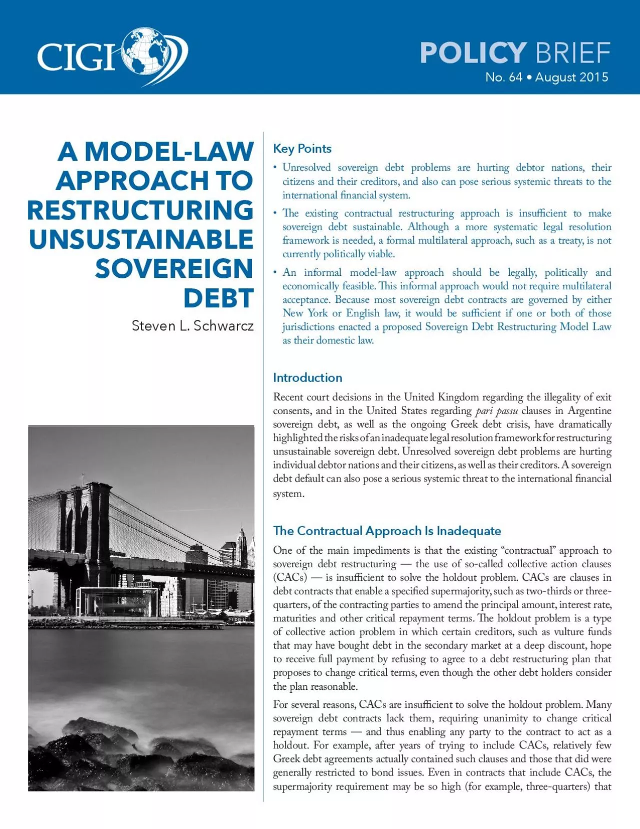 PDF-Unresolved sovereign debt problems are hurting debtor nations, their