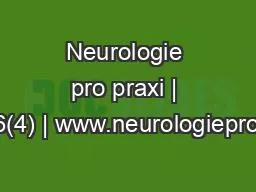 Neurologie pro praxi | 2015; 16(4) | www.neurologiepropraxi.cz
