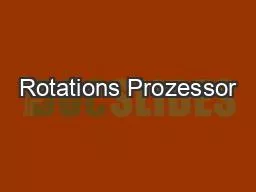 Rotations Prozessor
