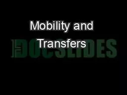 Mobility and Transfers 