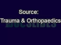 Source:  Trauma & Orthopaedics