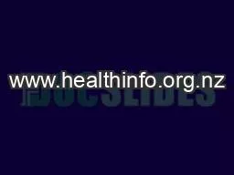 www.healthinfo.org.nz