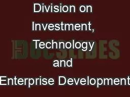 Division on Investment, Technology and Enterprise Development