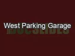 West Parking Garage