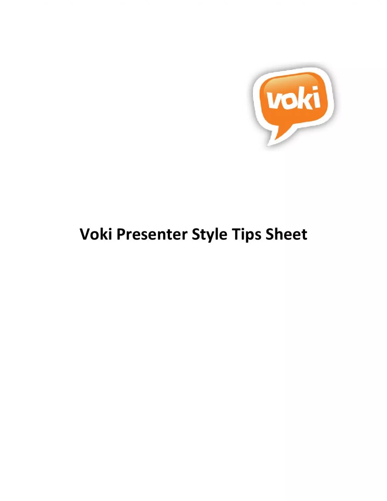 PDF-Voki Presenter Style