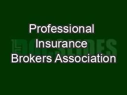 Professional Insurance Brokers Association