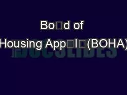 Bōd of Housing Appဃlਆ(BOHA)