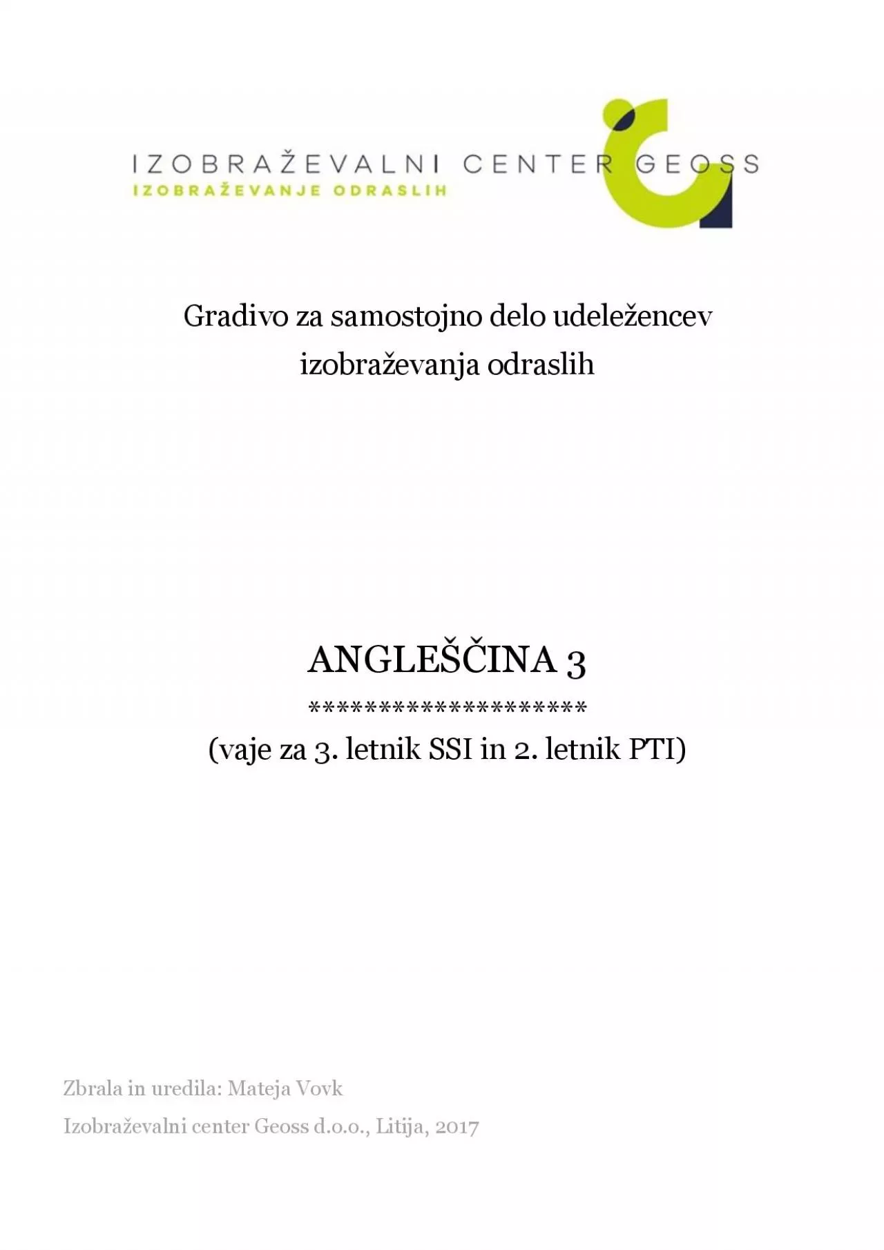 PDF-Gradivo za samostojno delo udeležencev