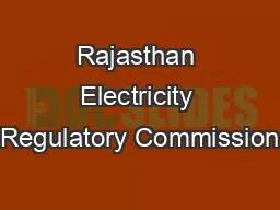 Rajasthan Electricity Regulatory Commission