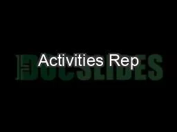 Activities Rep