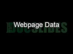 Webpage Data