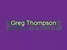 Greg Thompson