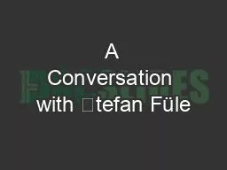 A Conversation with Štefan Füle
