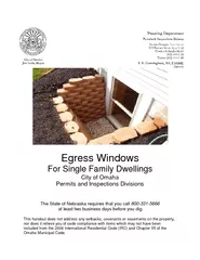 Egress Windows For Single Family Dwellings City of Oma