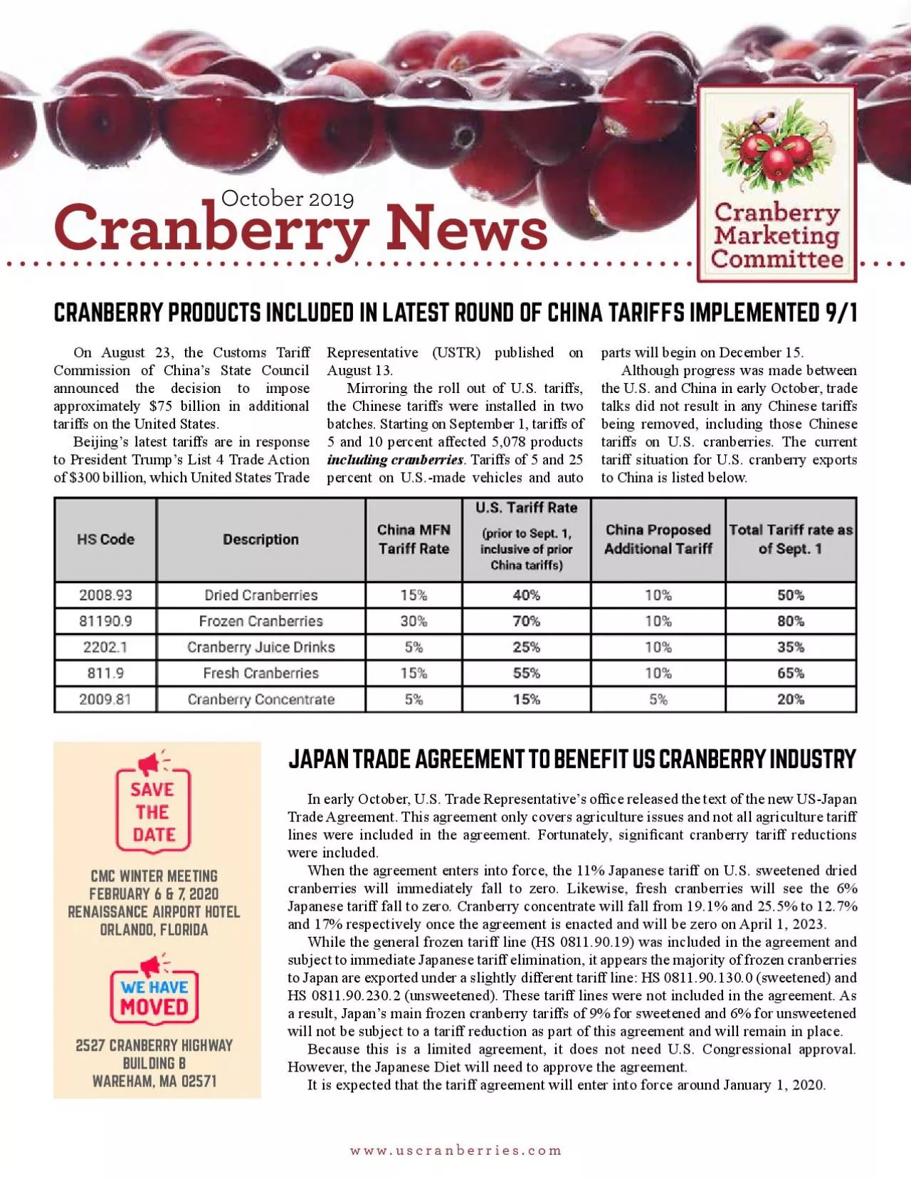 PDF-www.uscranberries.comJAPAN TRADE AGREEMENT TO BENEFIT US CRANBERRY IND