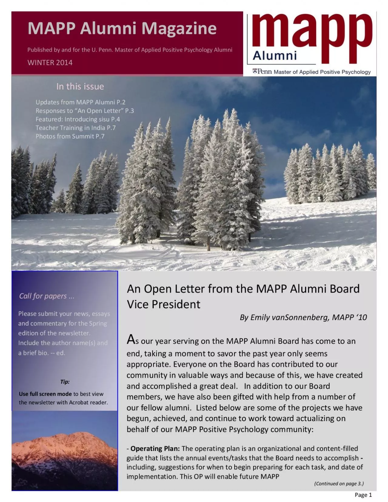 PDF-s our year serving on the MAPP Alumni Board has come to an