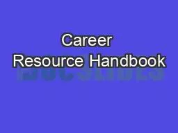 Career Resource Handbook