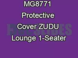 MG8771 Protective Cover ZUDU Lounge 1-Seater