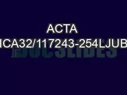 ACTA CARSOLOGICA32/117243-254LJUBLJANA 2003