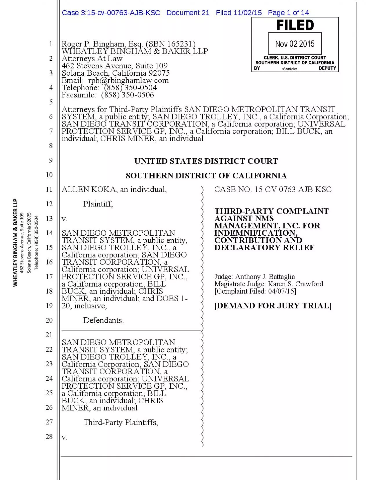 PDF-SAN DIEGO METROPOLITAN TRANSIT SYSTEM, a public entity; SAN DIEGO TROL