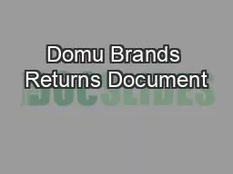 Domu Brands Returns Document