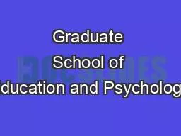 Graduate School of Education and Psychology