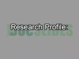 Research Profile: