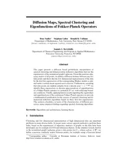 Diffusion Maps Spectral Clustering and igenfunctions o