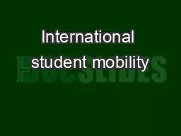 International student mobility