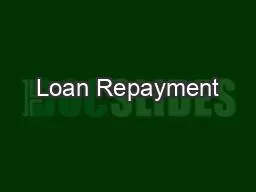 Loan Repayment