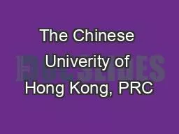 The Chinese Univerity of Hong Kong, PRC