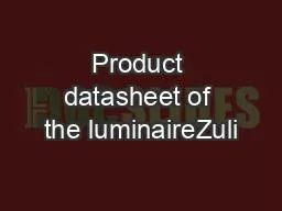 Product datasheet of the luminaireZuli