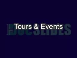 Tours & Events
