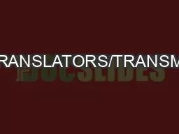 KUER TRANSLATORS/TRANSMITTERS