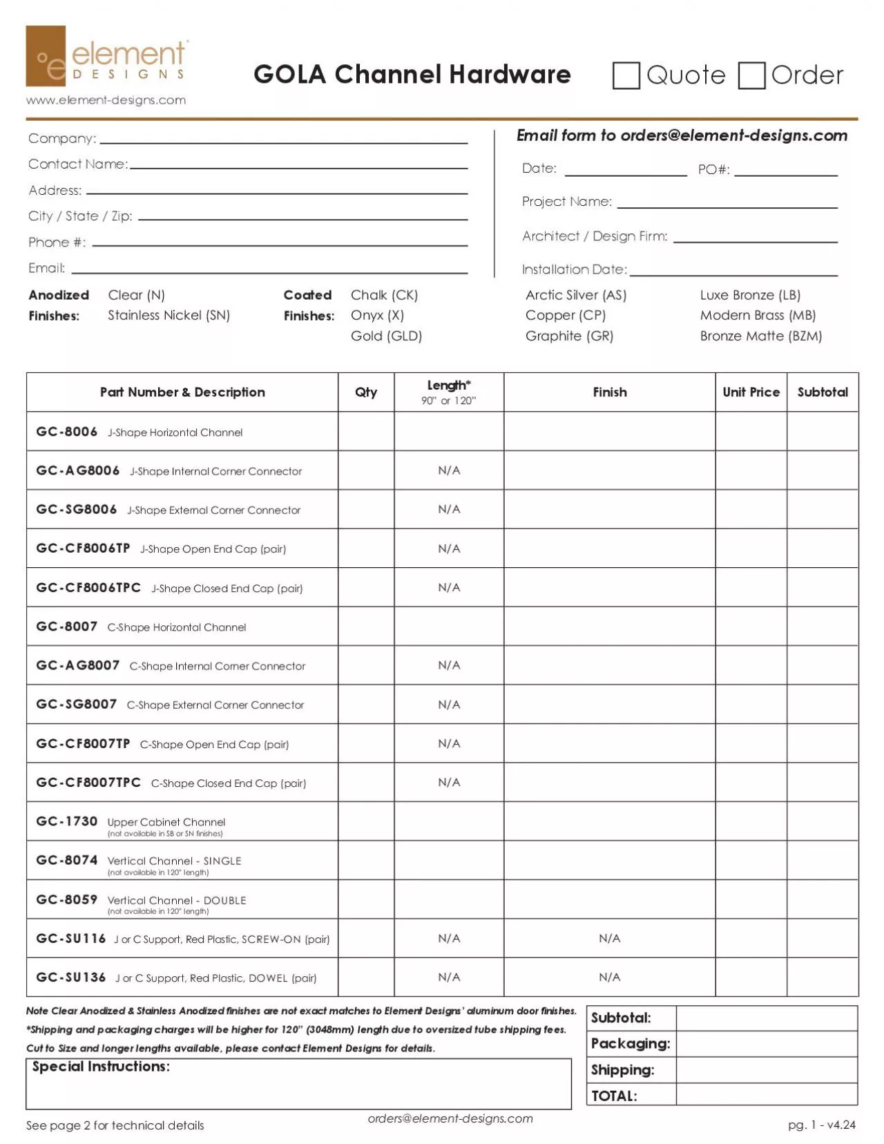 PDF-Part Number & Description