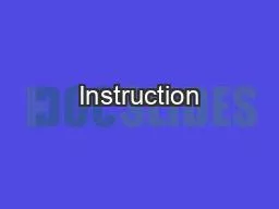 Instruction