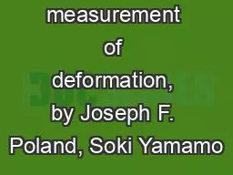 2   Field measurement of deformation, by Joseph F. Poland, Soki Yamamo