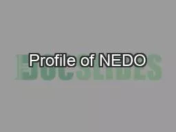 Profile of NEDO