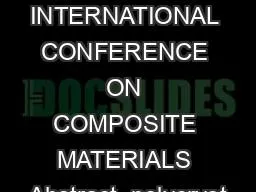 18 INTERNATIONAL CONFERENCE ON COMPOSITE MATERIALS Abstract  polycryst