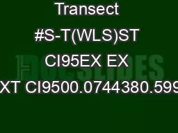 Transect #S-T(WLS)ST CI95EX EX CI95EXT EXT CI9500.0744380.5991310.0049