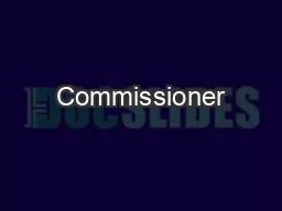 Commissioner