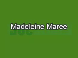 Madeleine Maree