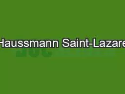 Haussmann Saint-Lazare