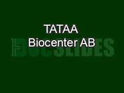 TATAA Biocenter AB